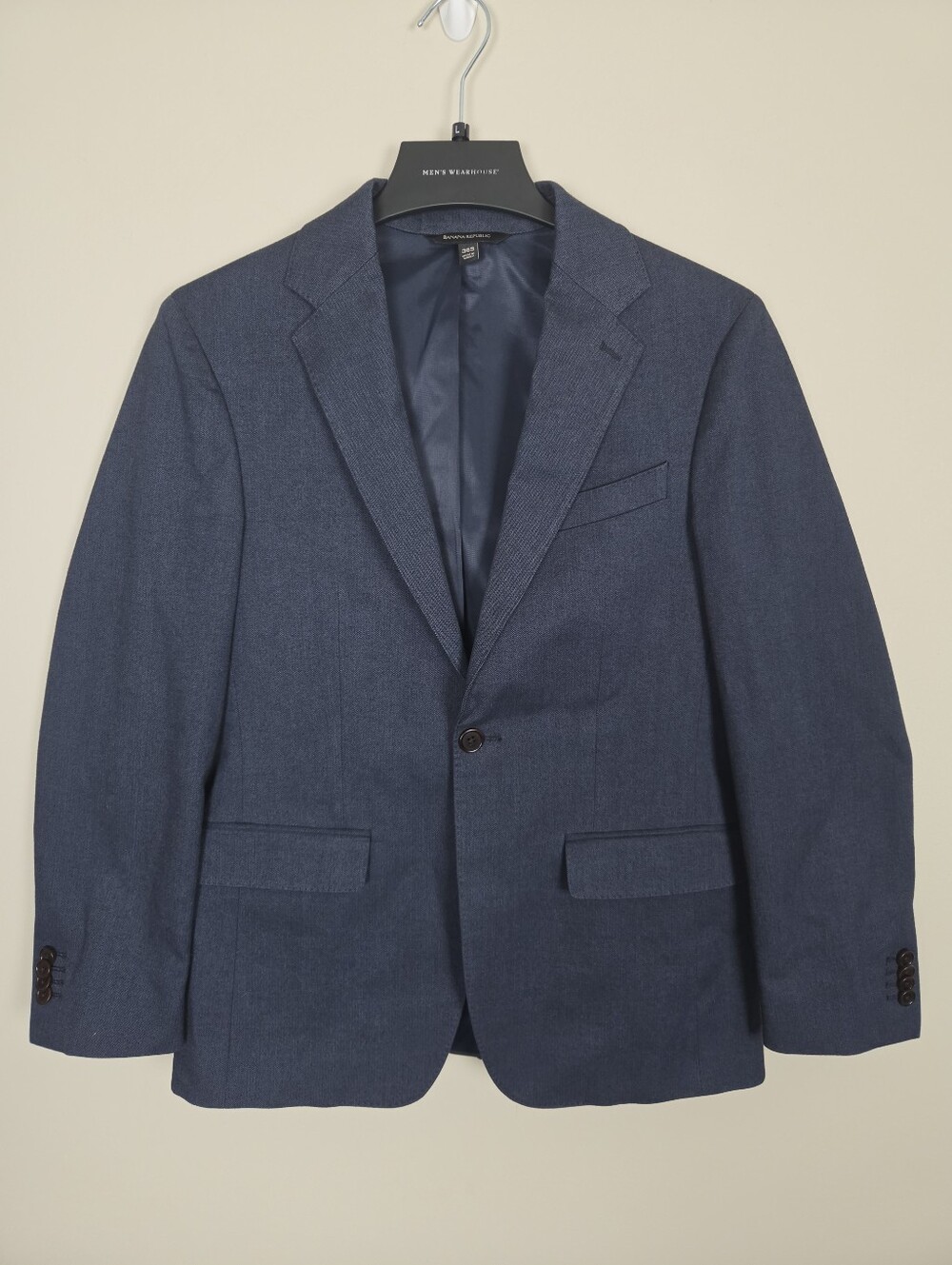 Banana Republic Profilo Italia Blazer 36S Blue Cotton Blend Slim Fit Sport Coat